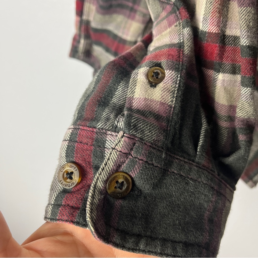 Carhartt plaid button down flannel long sleeve - Picture 6 of 6